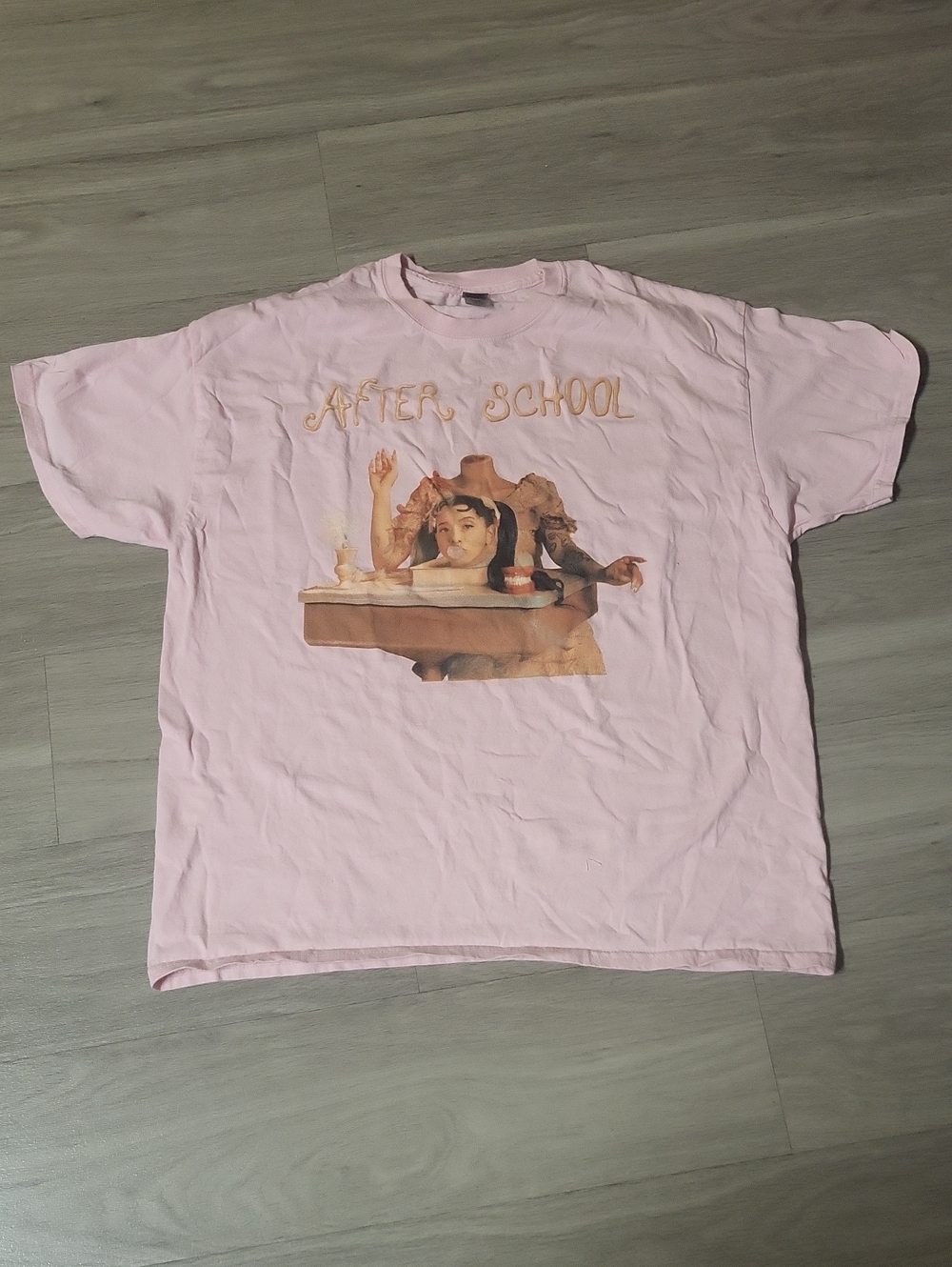 Gildan Pink 'After School' Graphic Tee